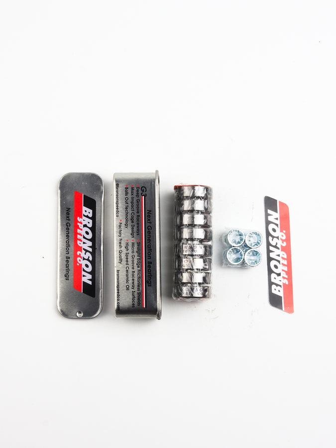 Bronson speed co - g3 skateboard bearings - pack of 8 grind supply company uk