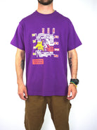 Come sundown - chip tee shirt - purple bright purple t-shirt