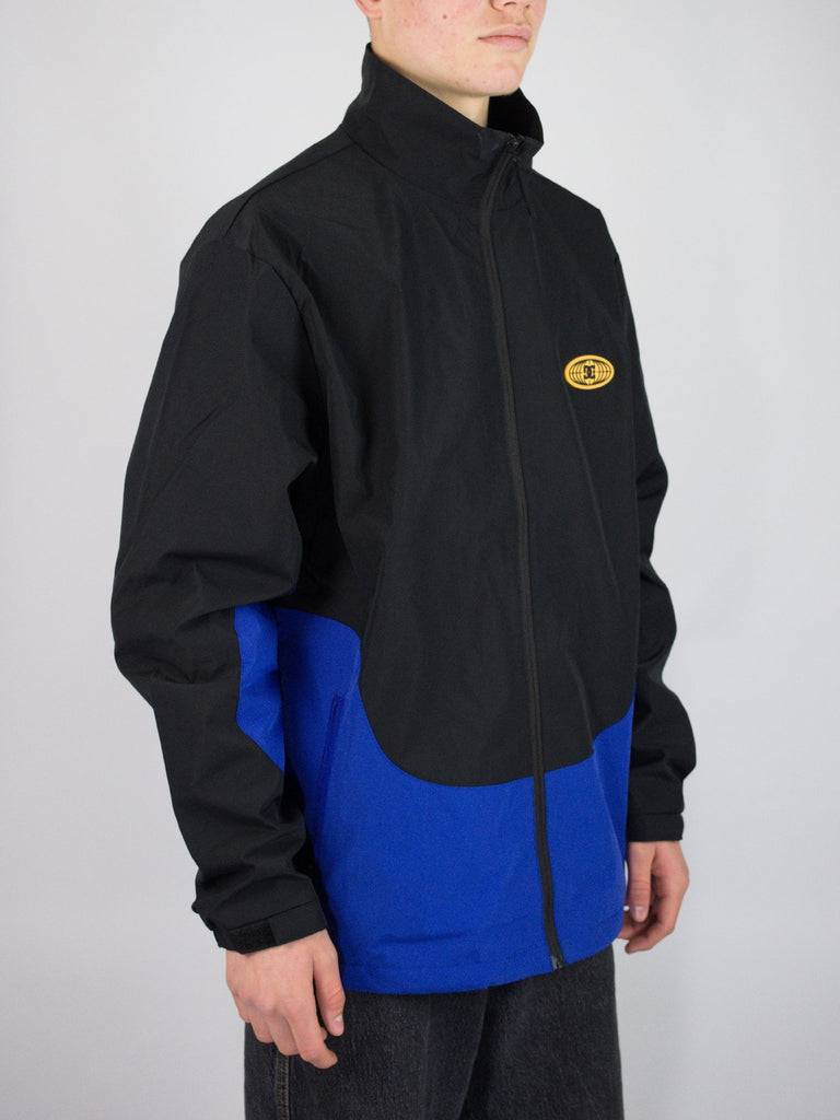 Dc shoes - all terrain waterproof windbreaker jacket - black / blue jackets grind supply company uk