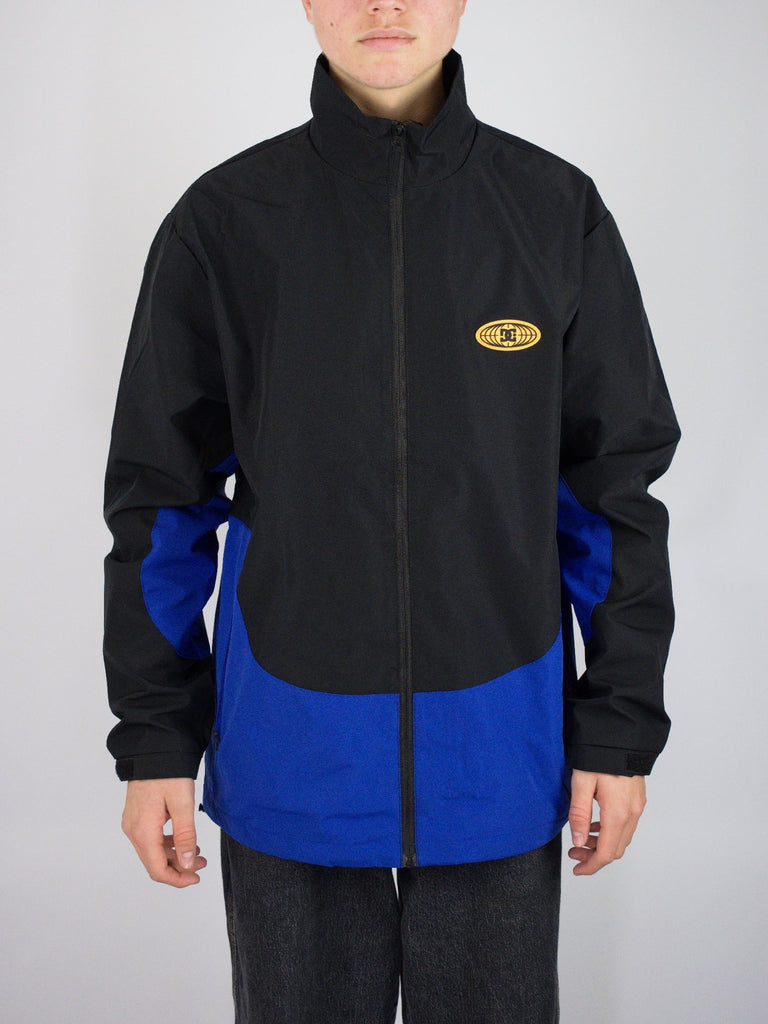 Dc shoes - all terrain waterproof windbreaker jacket - black / blue jackets grind supply company uk