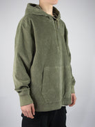 Xl dc shoes - belview quarter zip cordrouy pullover - deep lichen green last ones only