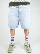 Dc shoes carpenter 22’’ denim shorts for men light wash blue