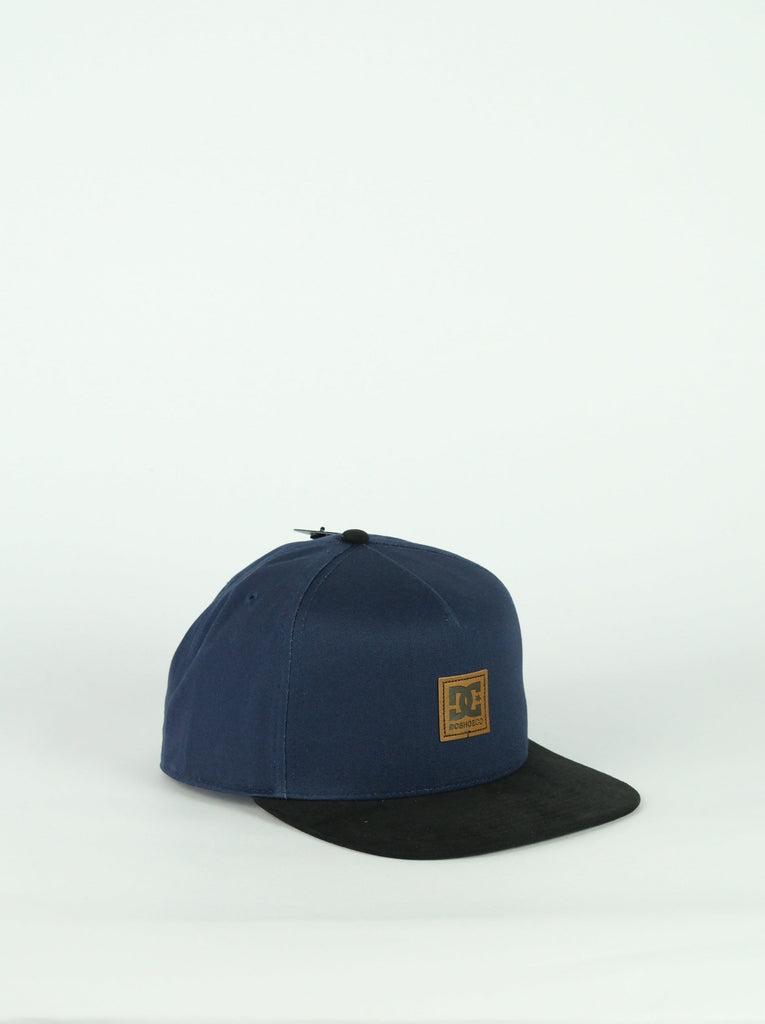 Navy blue and black snapback cap with logo patch from Dc Shoes - Cut It collection