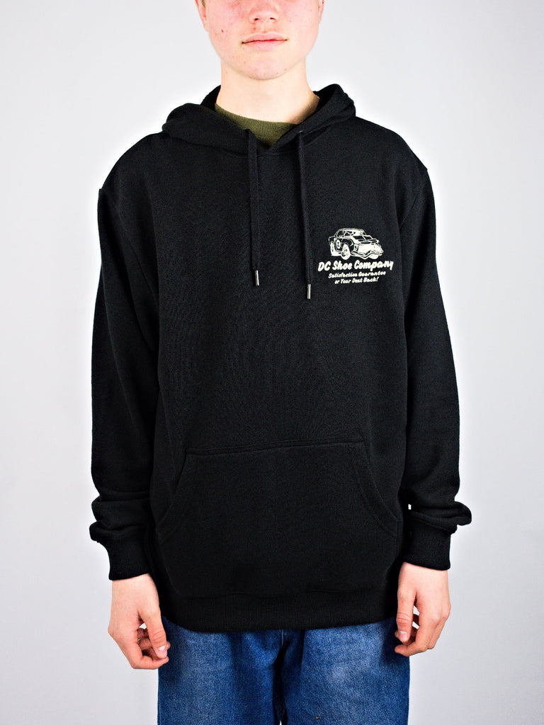 Dc shoes - fix up pull over hoodie - black white grind supply company uk