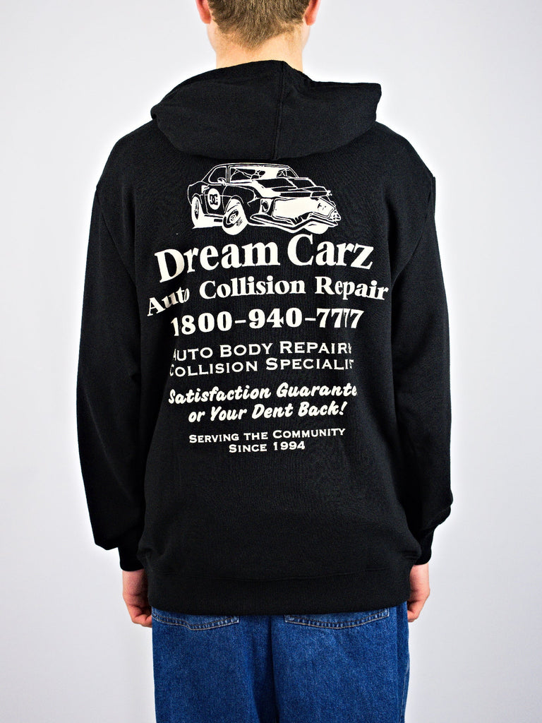 Dc shoes - fix up pull over hoodie - black white grind supply company uk