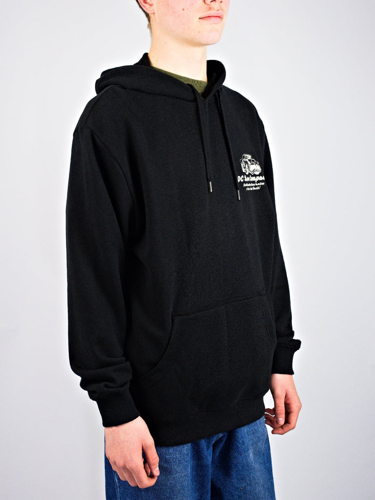 Dc shoes - fix up pull over hoodie - black white grind supply company uk