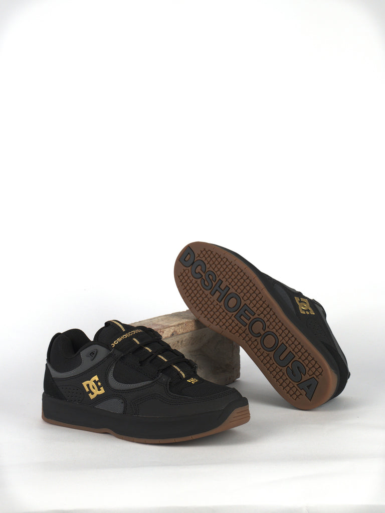 Dc Shoes Kalynx Zero Skate Shoes In Black/gold With Gum Soles