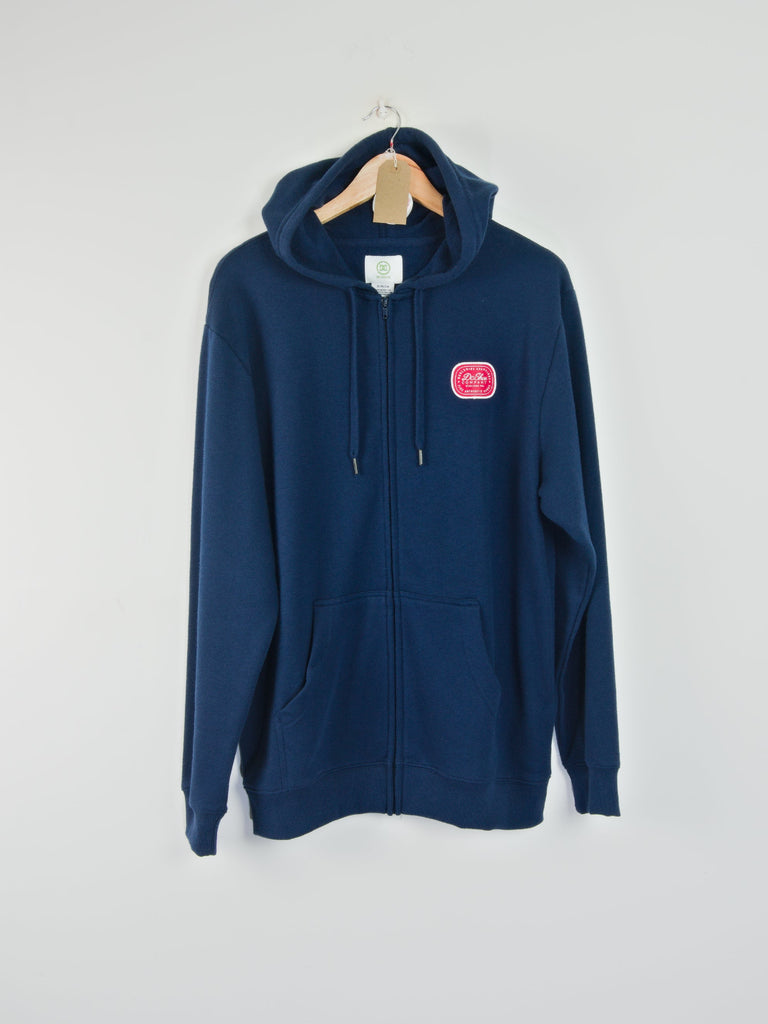 Dc shoes - label it zip through hoodie – navy blue grind supply company uk