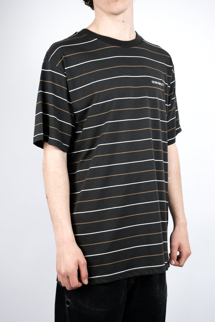 Dc Shoes - Lowstate Stripe - Black Tee Fast Shipping - Grind Supply Co - Online Skateboard Shop