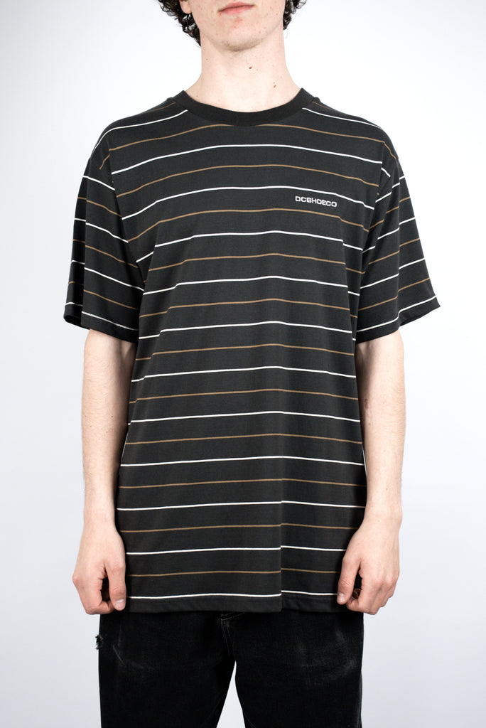 Dc Shoes - Lowstate Stripe - Black Tee Fast Shipping - Grind Supply Co - Online Skateboard Shop