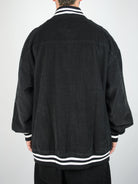 Xl dc shoes - maddux heavy knit bomber jacket - black white lonly
