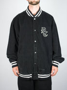 Xl dc shoes - maddux heavy knit bomber jacket - black white lonly