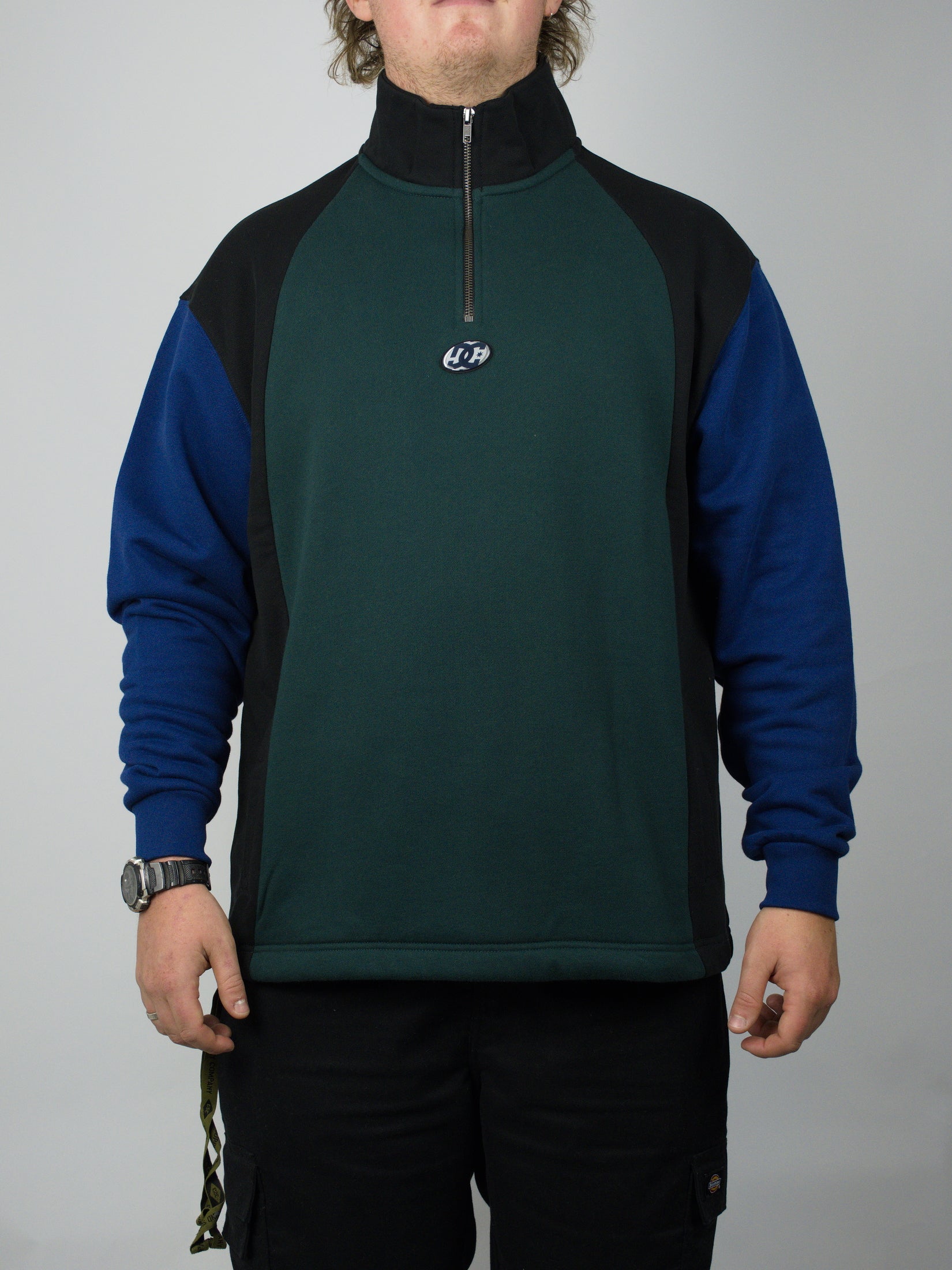 Dc shoes - maestro 1/4 zip fleece sweatshirt - ponderosa pine