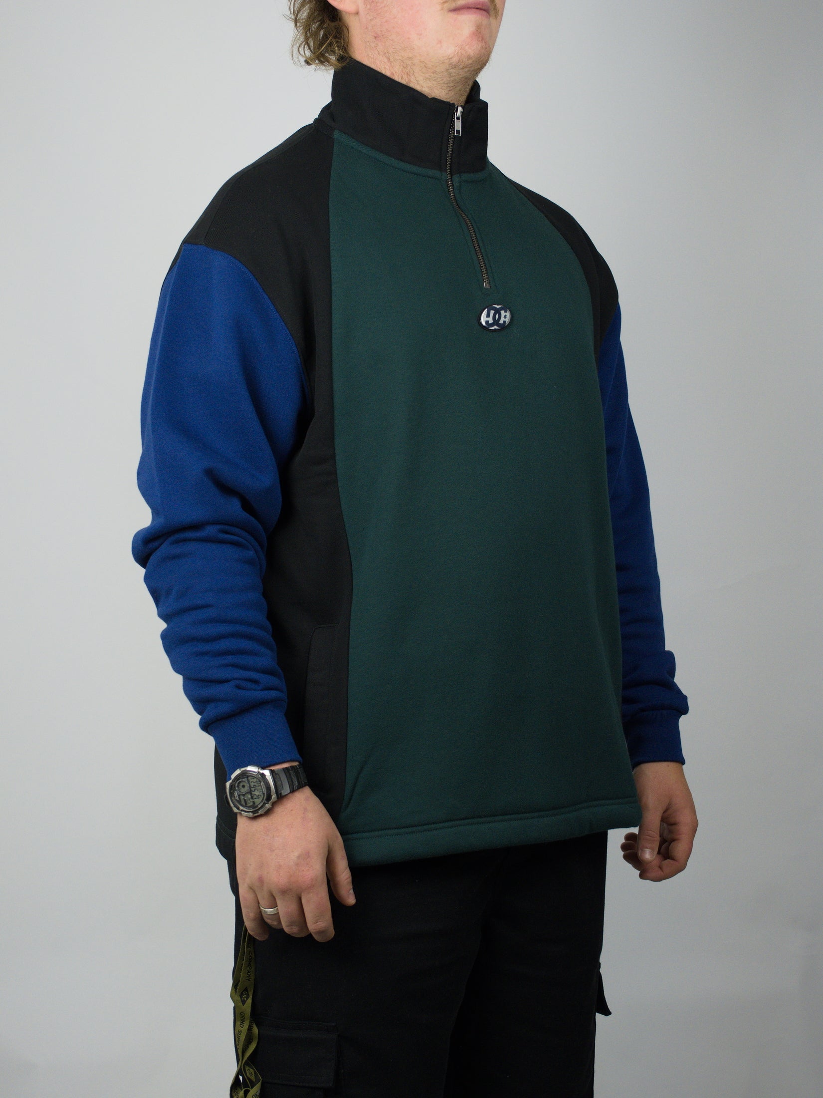 Dc shoes - maestro 1/4 zip fleece sweatshirt - ponderosa pine