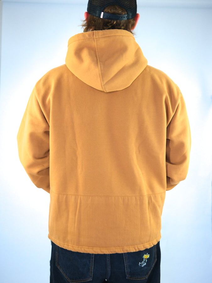 Xl dc shoes - no94 worker hoodie - chipmunk brown last one extra large grind supply company uk