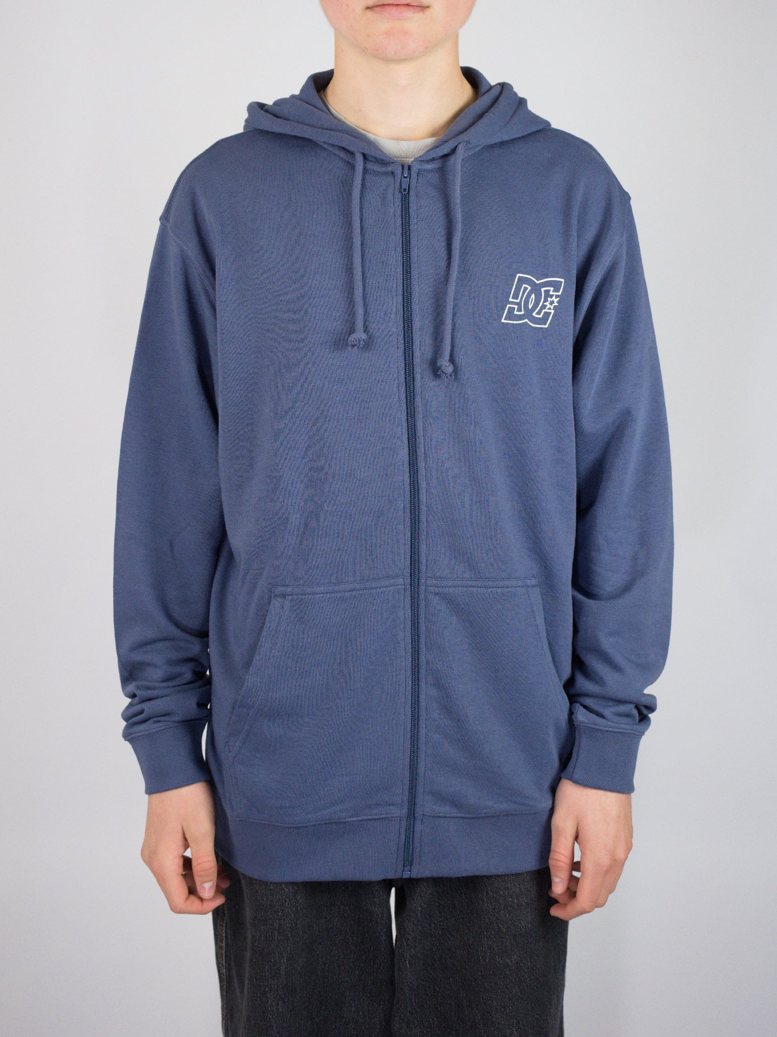 Dc shoes - pallet terry cloth zip through - vintage indigo