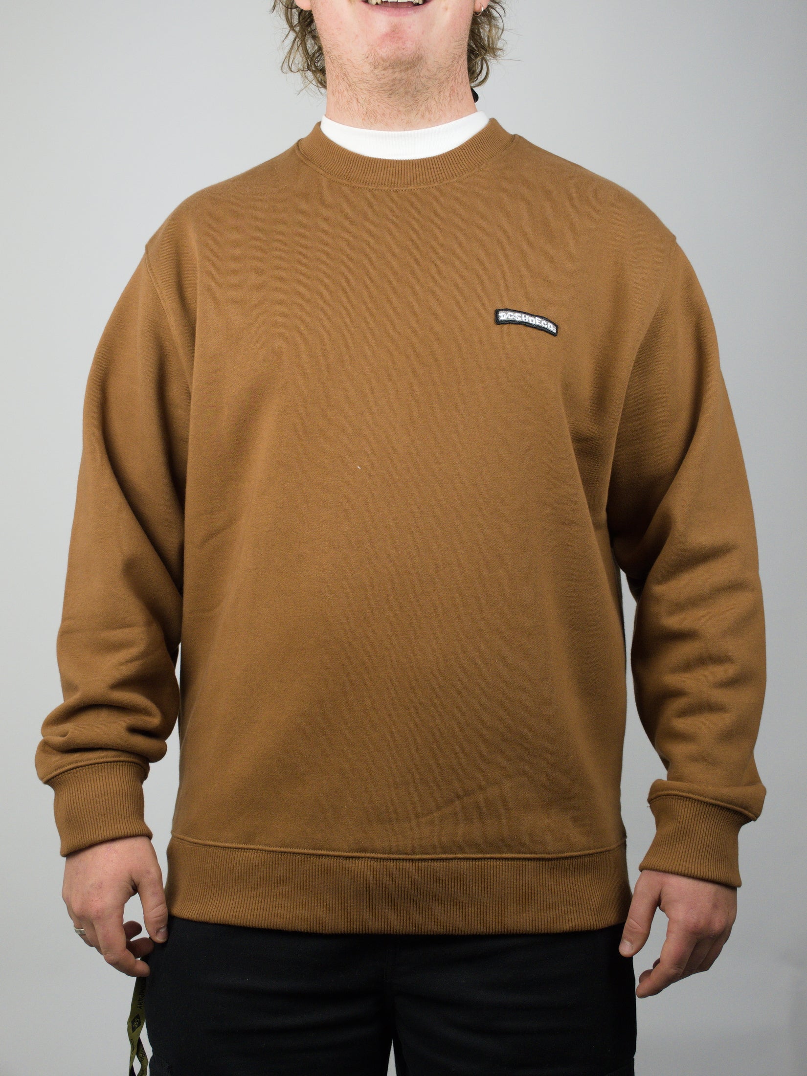 Dc shoes - patch it sweat shirt - toffee brown