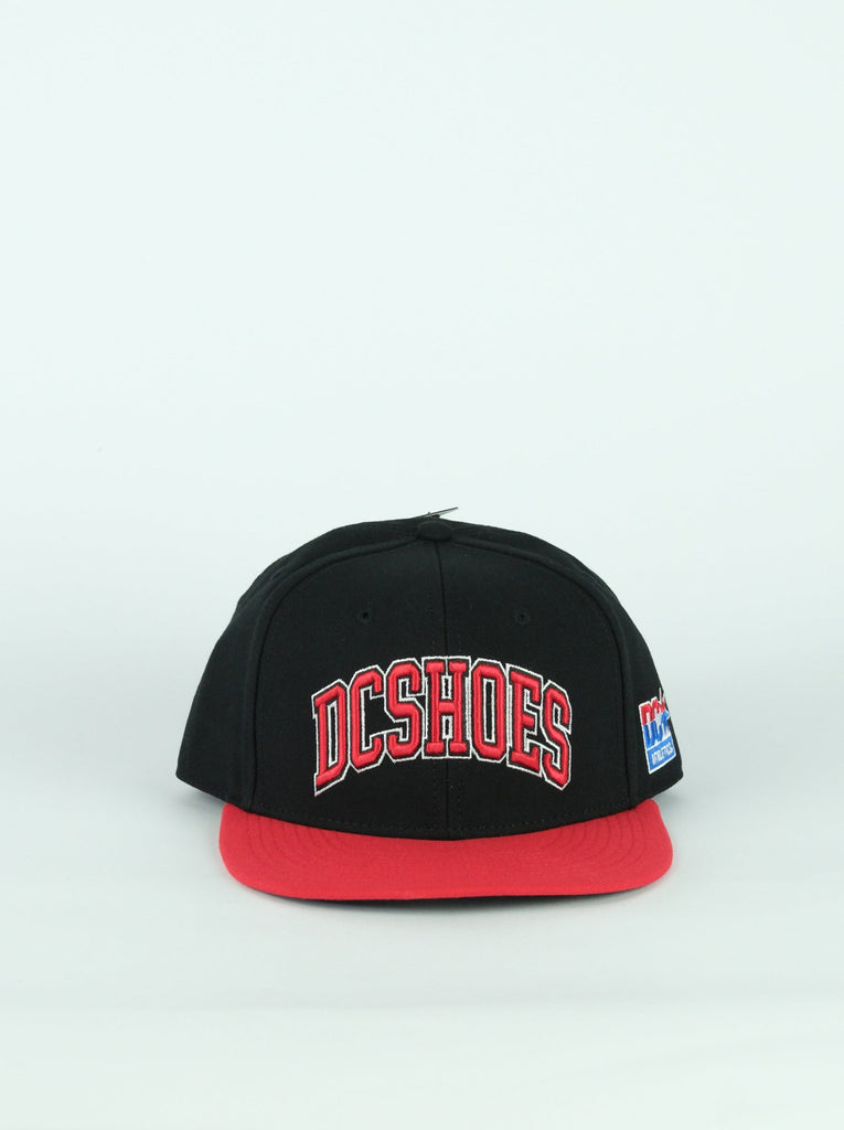 Dc shoes - shy town empire - black / red - panel snapback 6 snap back grind supply company uk