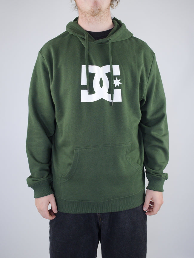 Green DC Shoes hoodie with white logo.