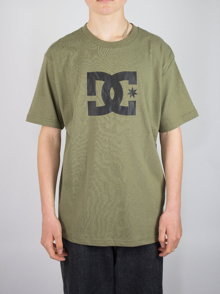 Dc shoes - star tee shirt - deep lichen green grind supply company uk
