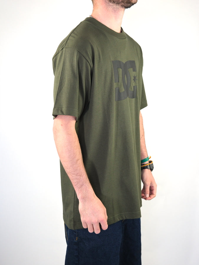 Dc shoes - star tee shirt - forest green / black grind supply company uk