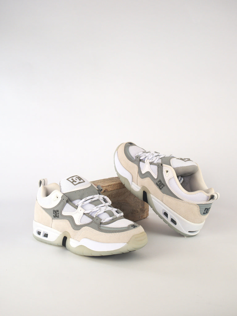 Beige, white, and gray DC Shoes Truth OG Skate Shoes displayed for Grind Supply