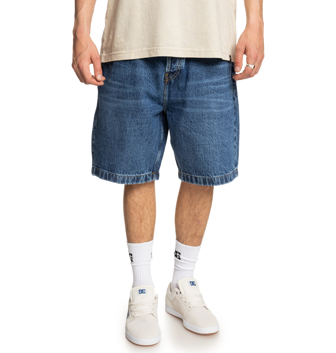 Dc shoes - worker baggy 22’’ shorts - denim carpenter for men