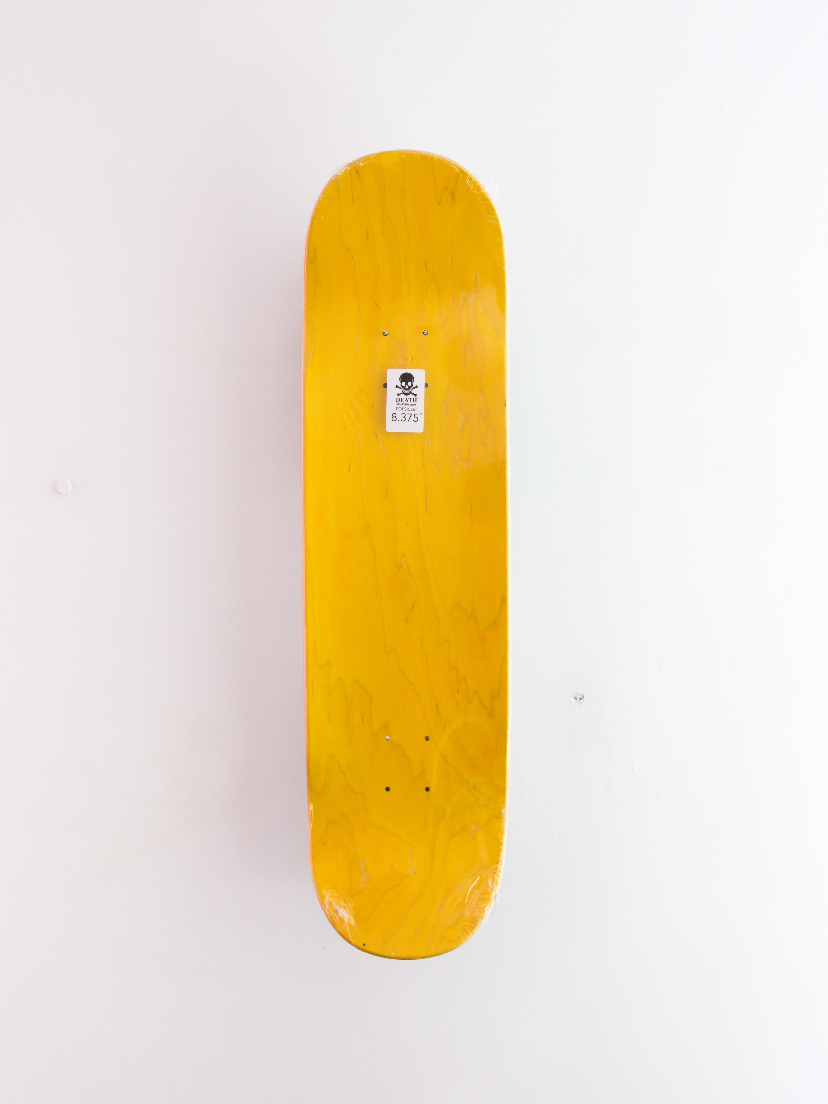 Death skateboards - ‘script’ black/white skateboard deck - 8.375 x 31.75 14