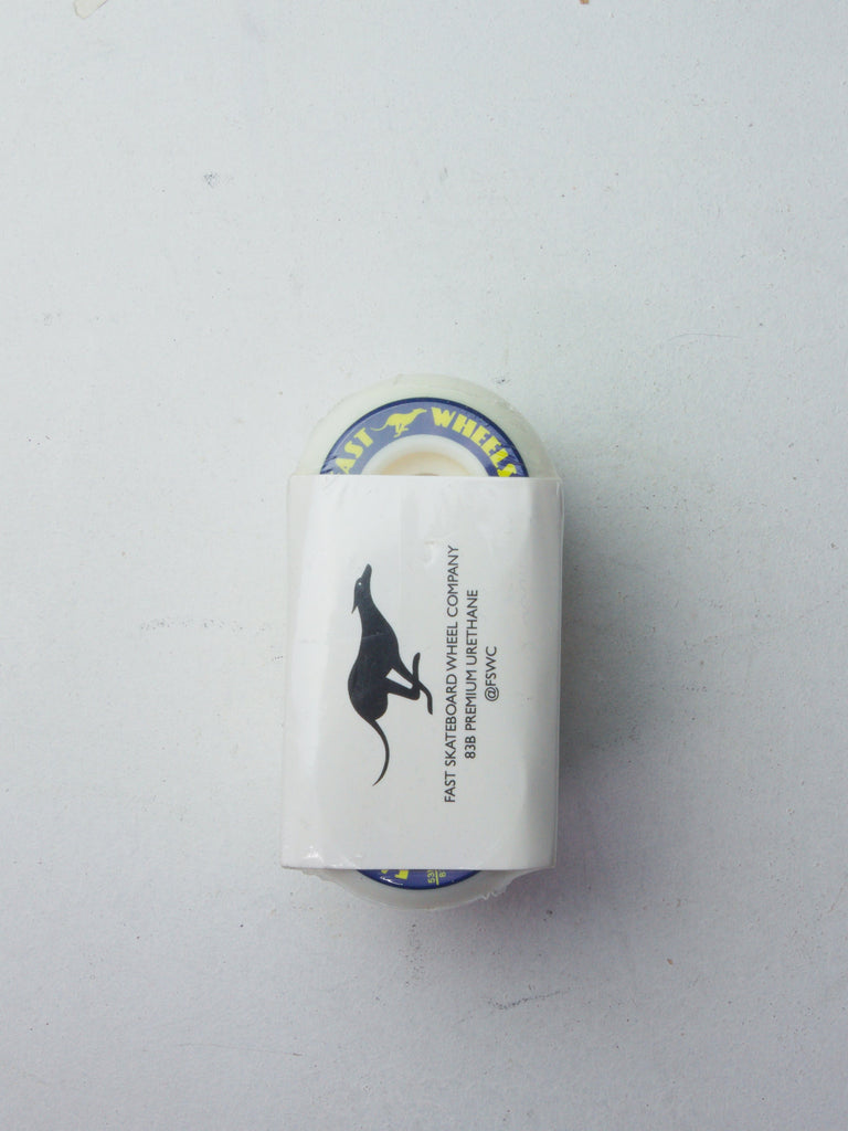 White matchbox with a kangaroo silhouette printed on it.