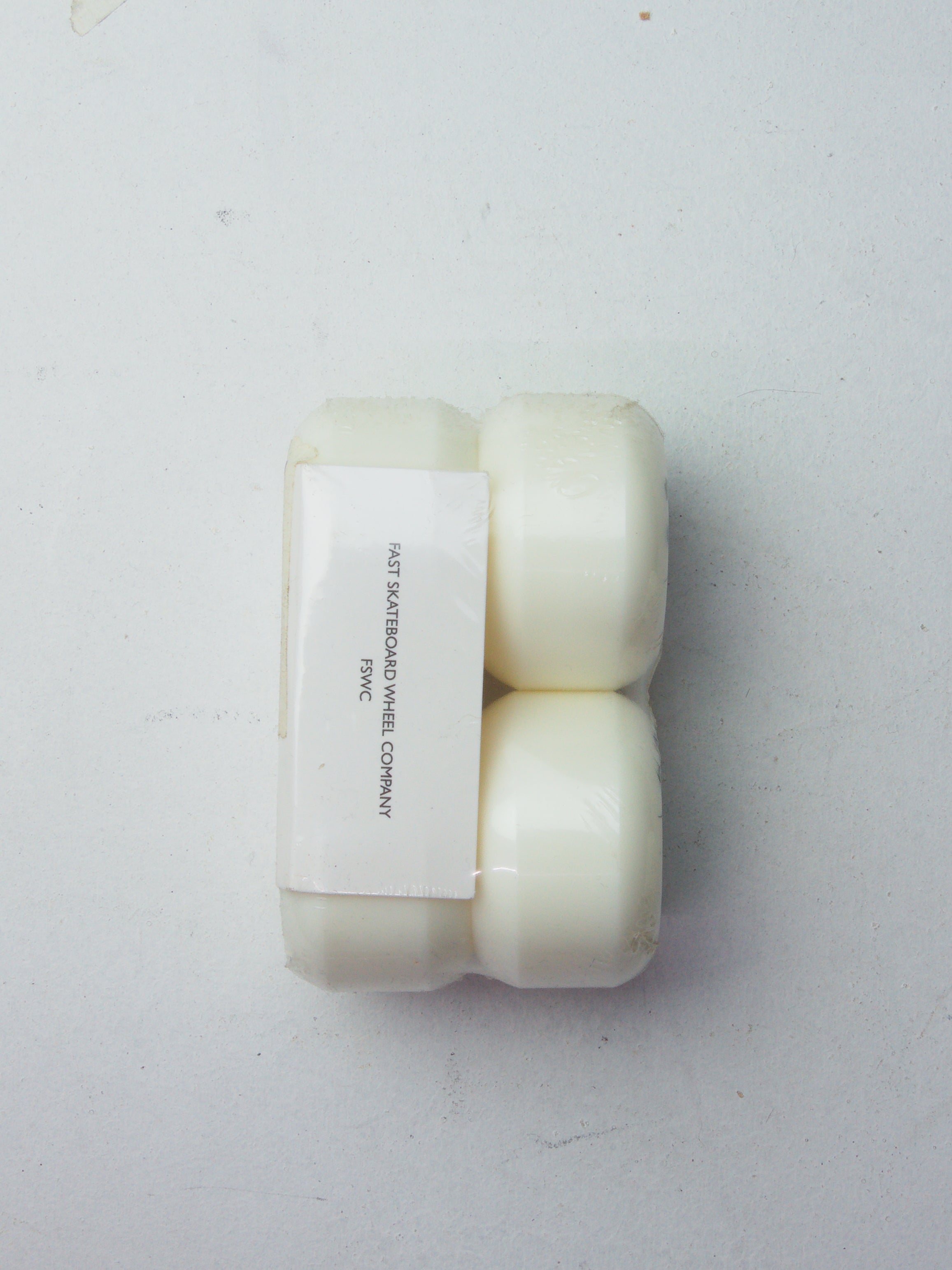 Fast skateboard wheel co - whippets- 56mm 83b wheels white marshmallows clear