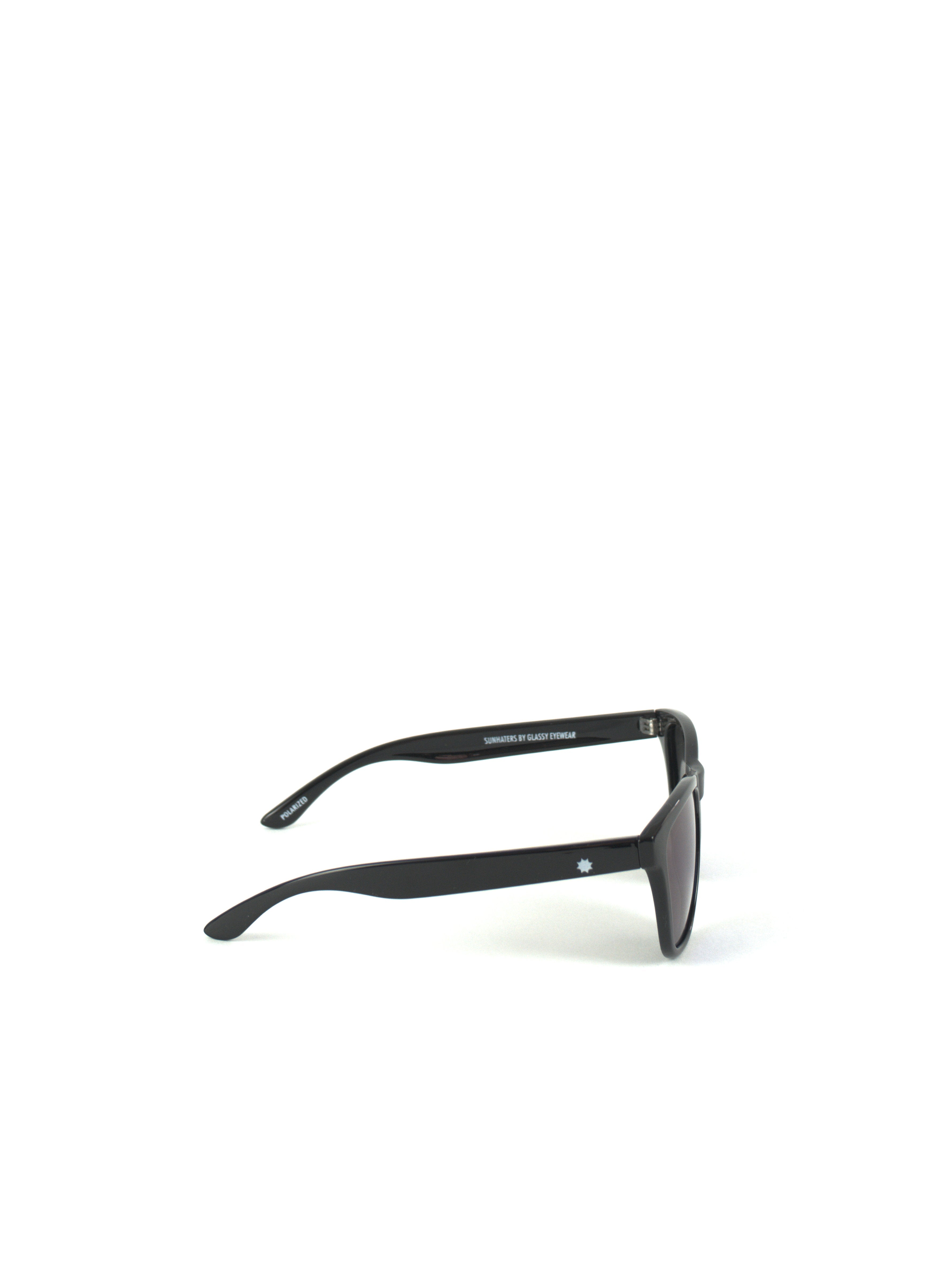 Glassy deric polarized sunlasses black / blue mirror black sunglasses square