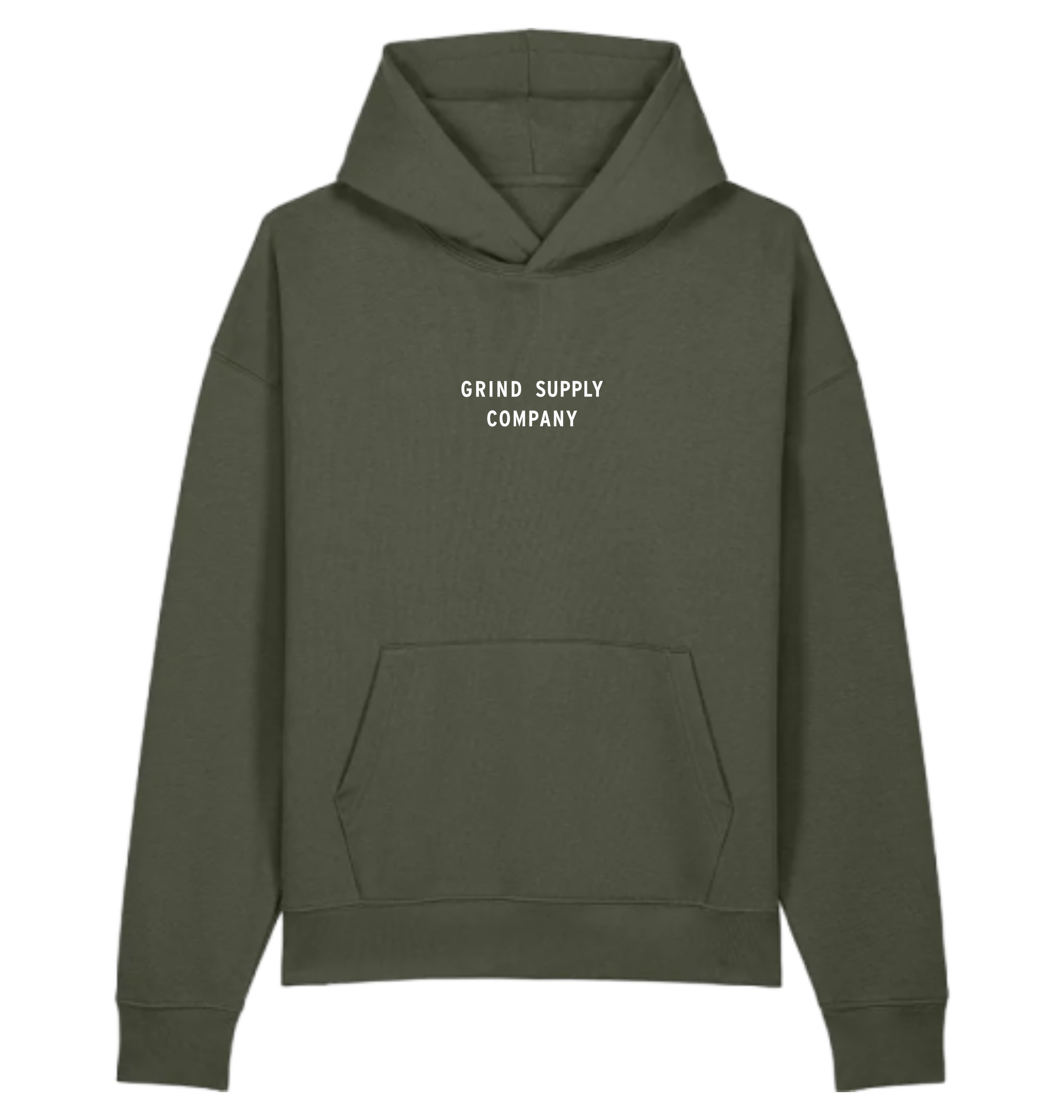 Khaki / xxs grind supply company - gscompany midweight oversized hoodie - production tester
