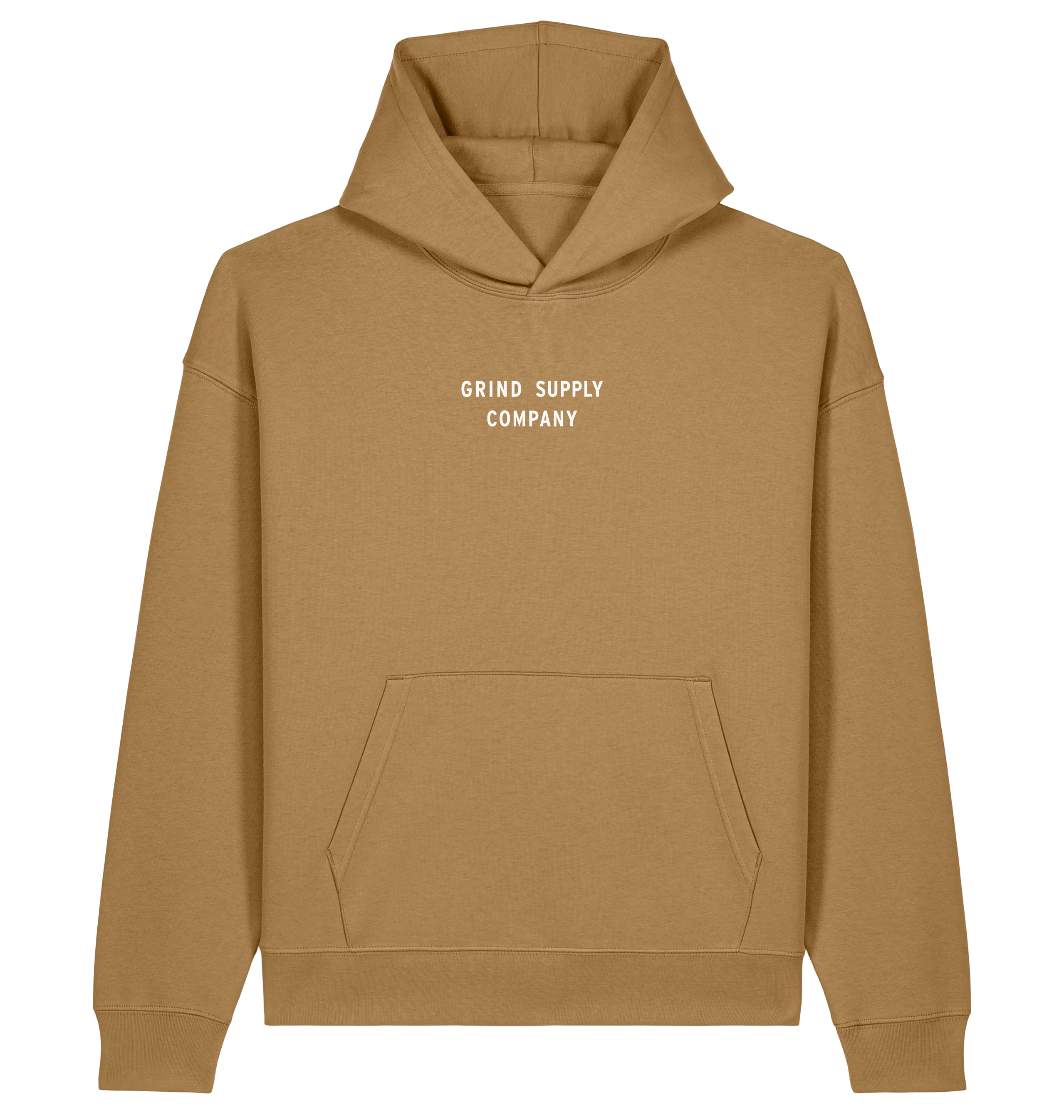 Grounded beige / xxs grind supply company - gscompany midweight oversized hoodie - production tester