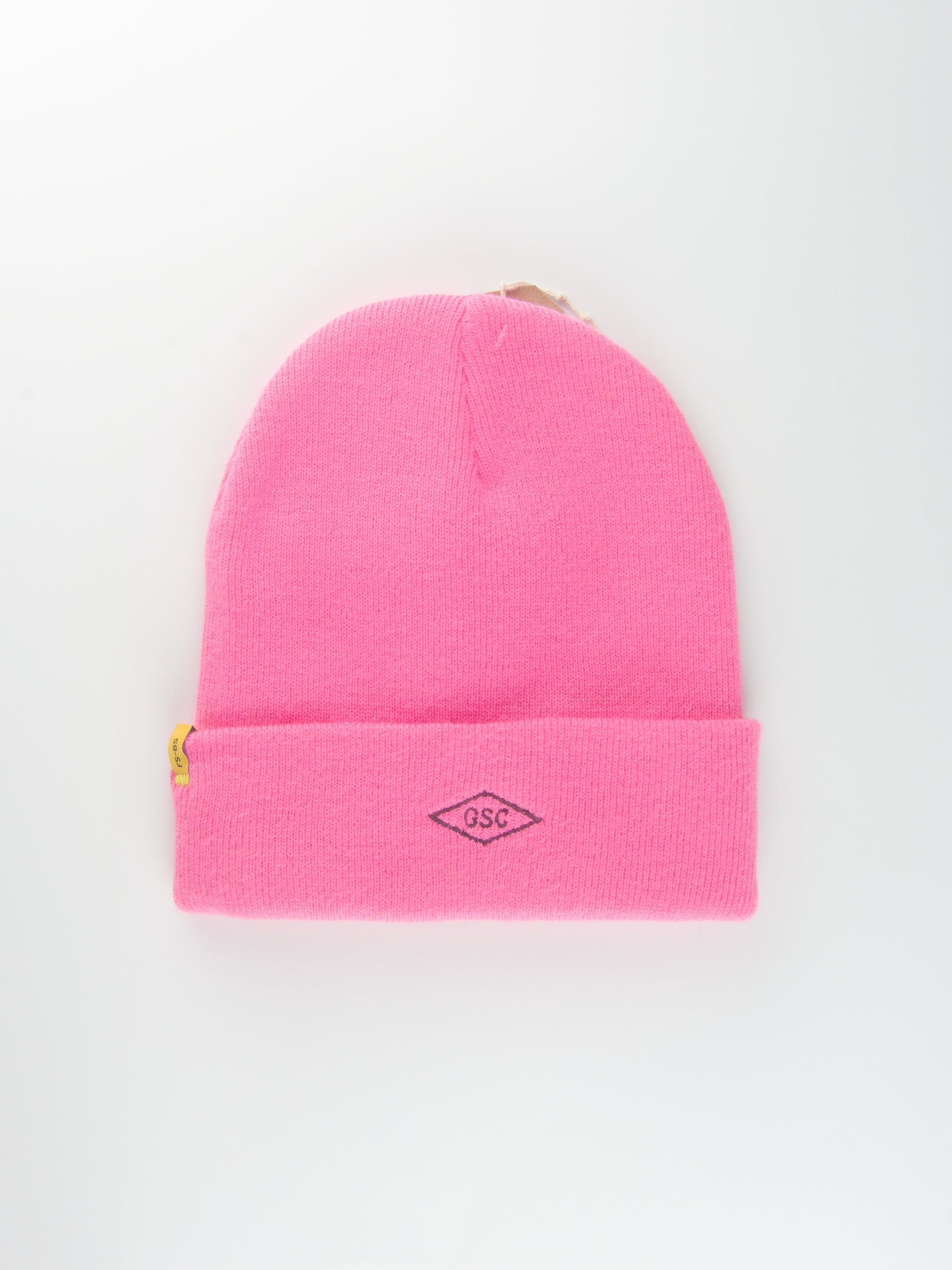 Grind supply co - diamond logo hand finished cuffed beanie - pink / black