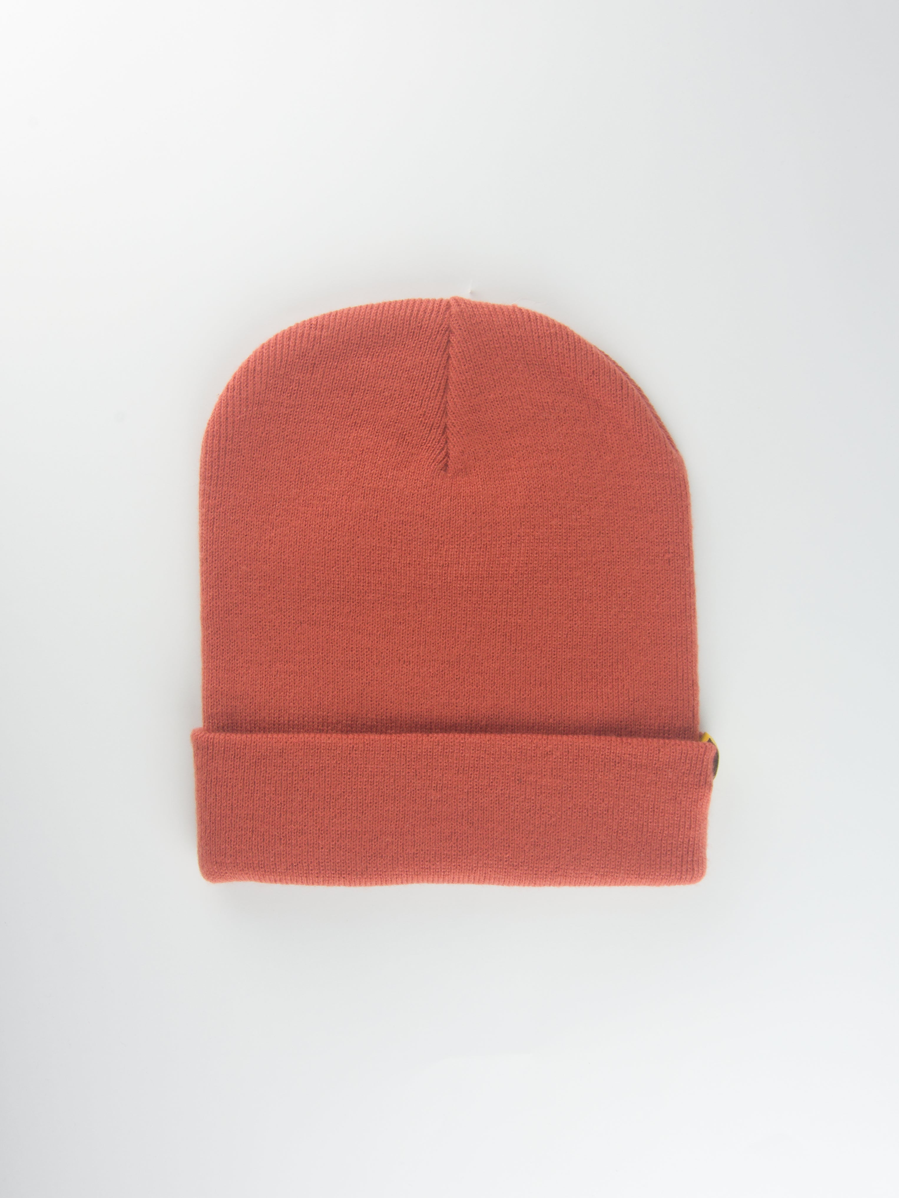Grind supply co - diamond logo hand finished cuffed beanie - rust brown / black