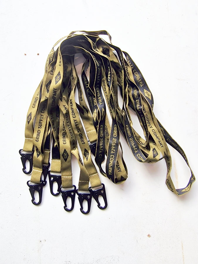 Grind supply co - gangyards - red & white shop made lanyards