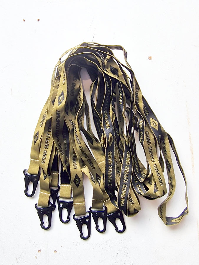 Grind supply co - gangyards - red & white shop made lanyards