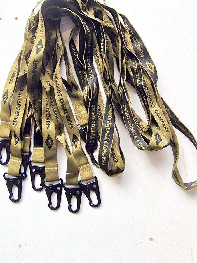 Grind supply co - gangyards - red & white shop made lanyards