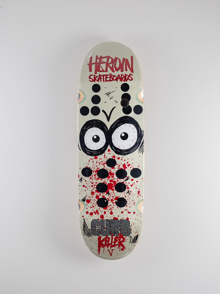 Heroin Skateboards - Curb Killer Ira Ingram Pro Retro Egg Shaped Skateboard Deck 10.00 Decks Fast Shipping Grind Supply Co Online Shop