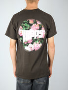 Hopp’s - ’big hopp’s roses’ heavyweight tee shirt - chocolate brown