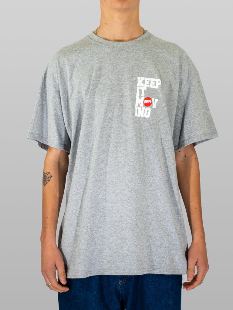Hopps - Keep It Moving Tee Heather Grey Fast Shipping Grind Supply Co Online Skateboard Shop