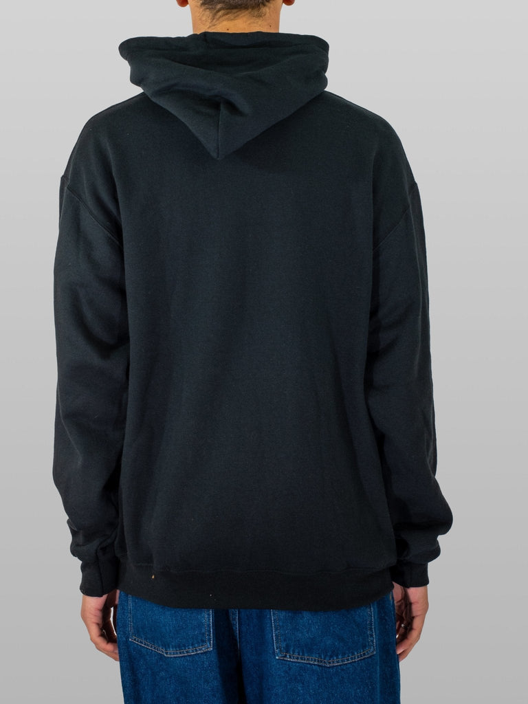 Black hooded sweatshirt shown from the back, featuring Hopps Lion design and style