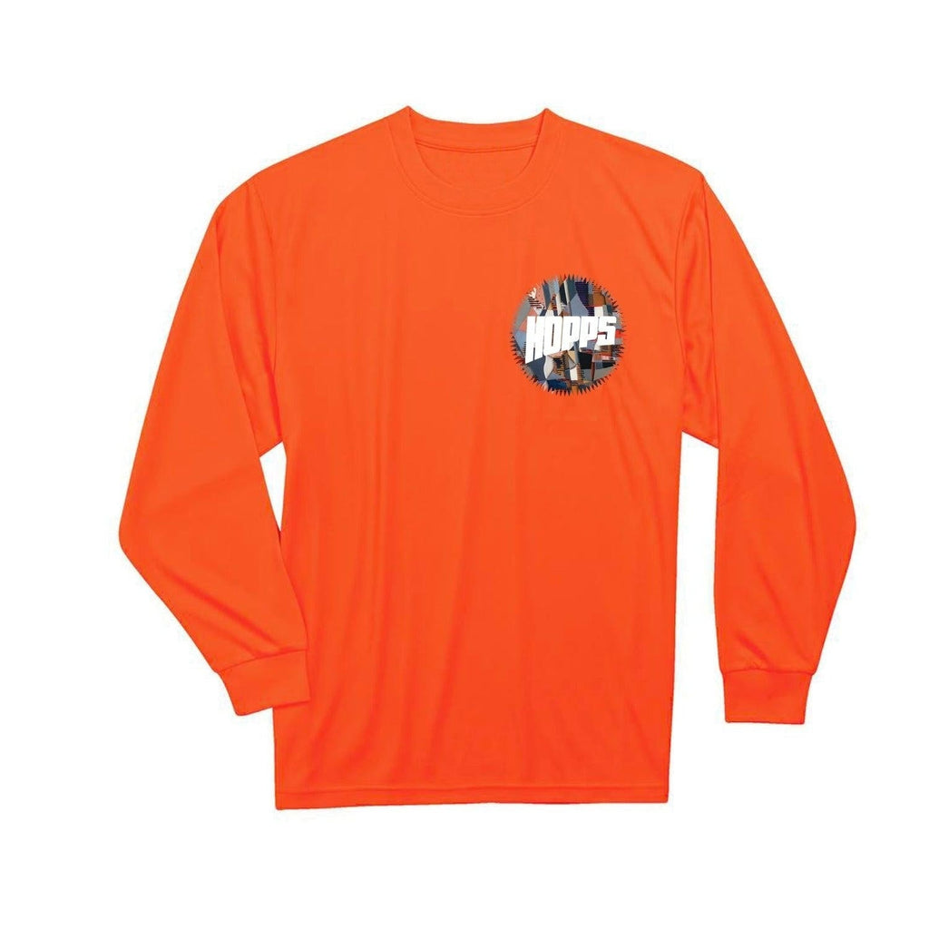 Hopps - Sun Logo Abstract Long Sleeve Tee - Orange Fast Shipping - Grind Supply Co - Online Skateboard Shop