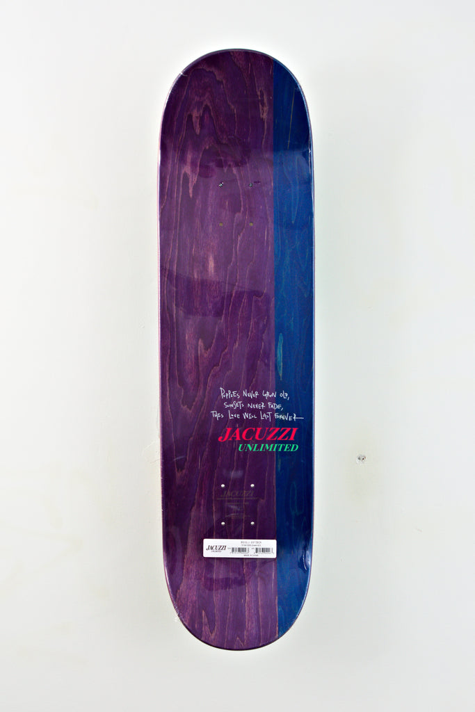 Jacuzzi Unlimited Ex7 Resin Skateboard Deck With Purple And Blue Colors, 8.50x32.2x14.25