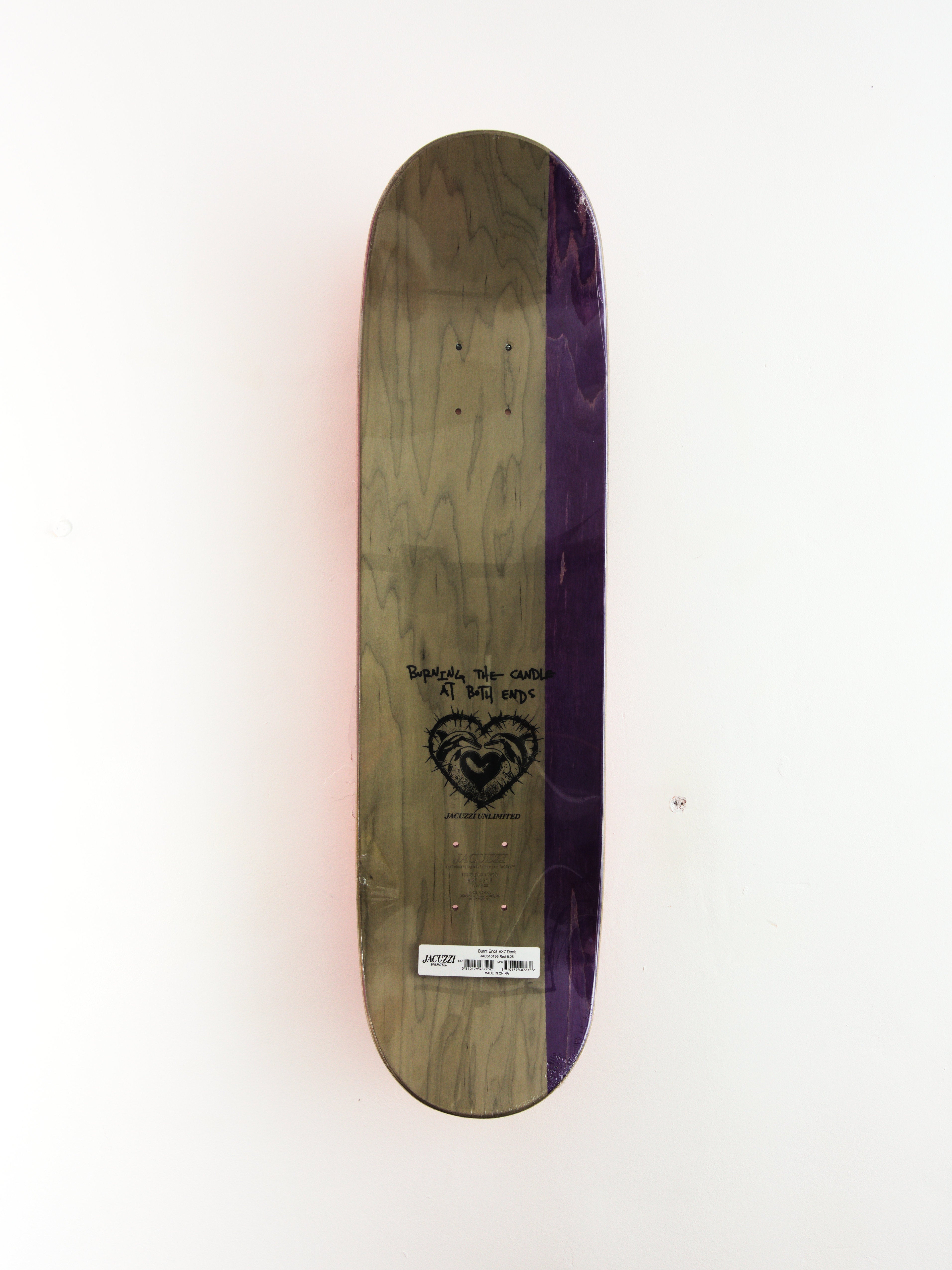 Jacuzzi unlimited - ’burnt ends’ skateboard deck - 8.25 red