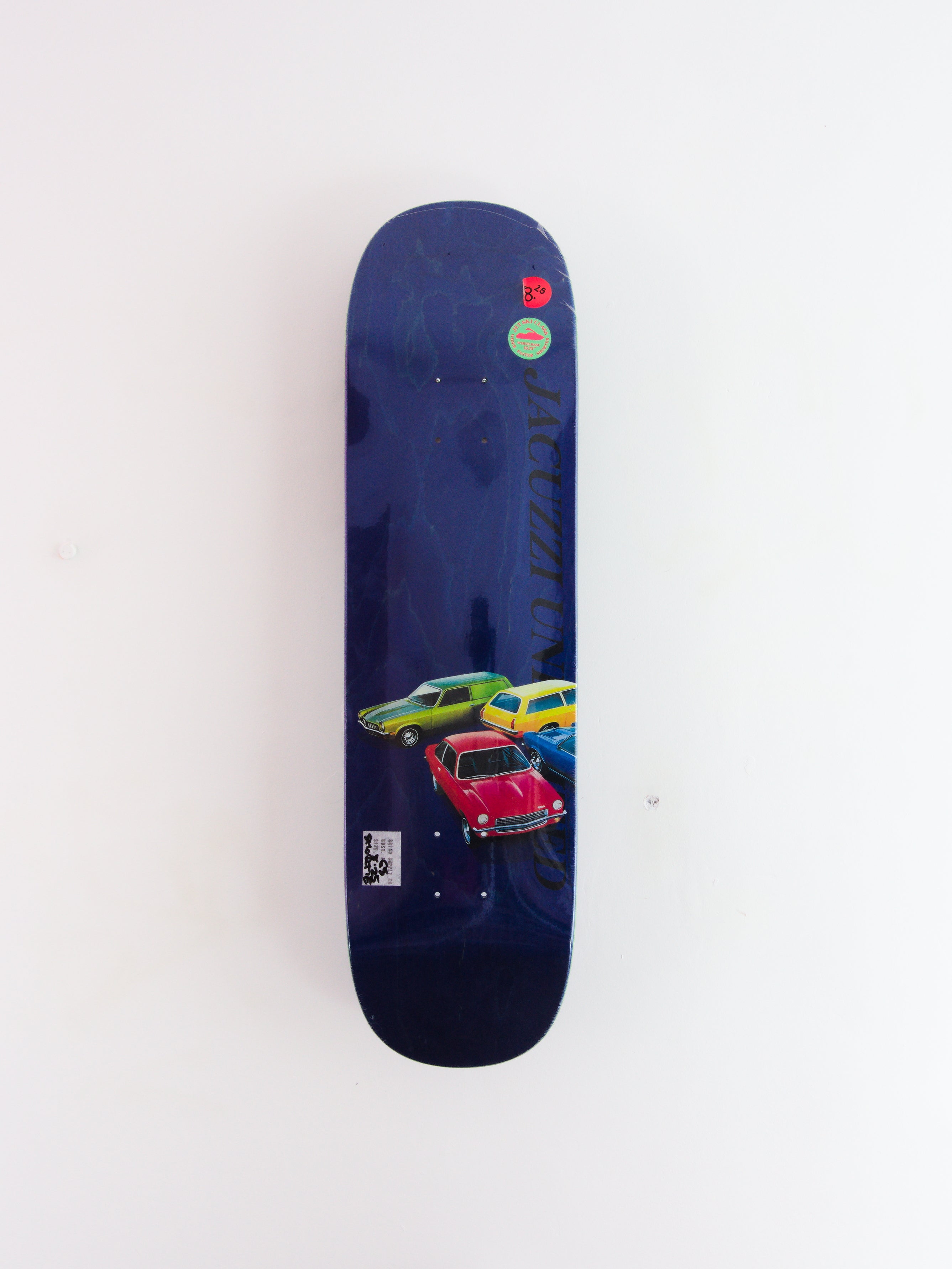 Jacuzzi unlimited burnt rubber skateboard deck jetski class shortie 8.25 blue