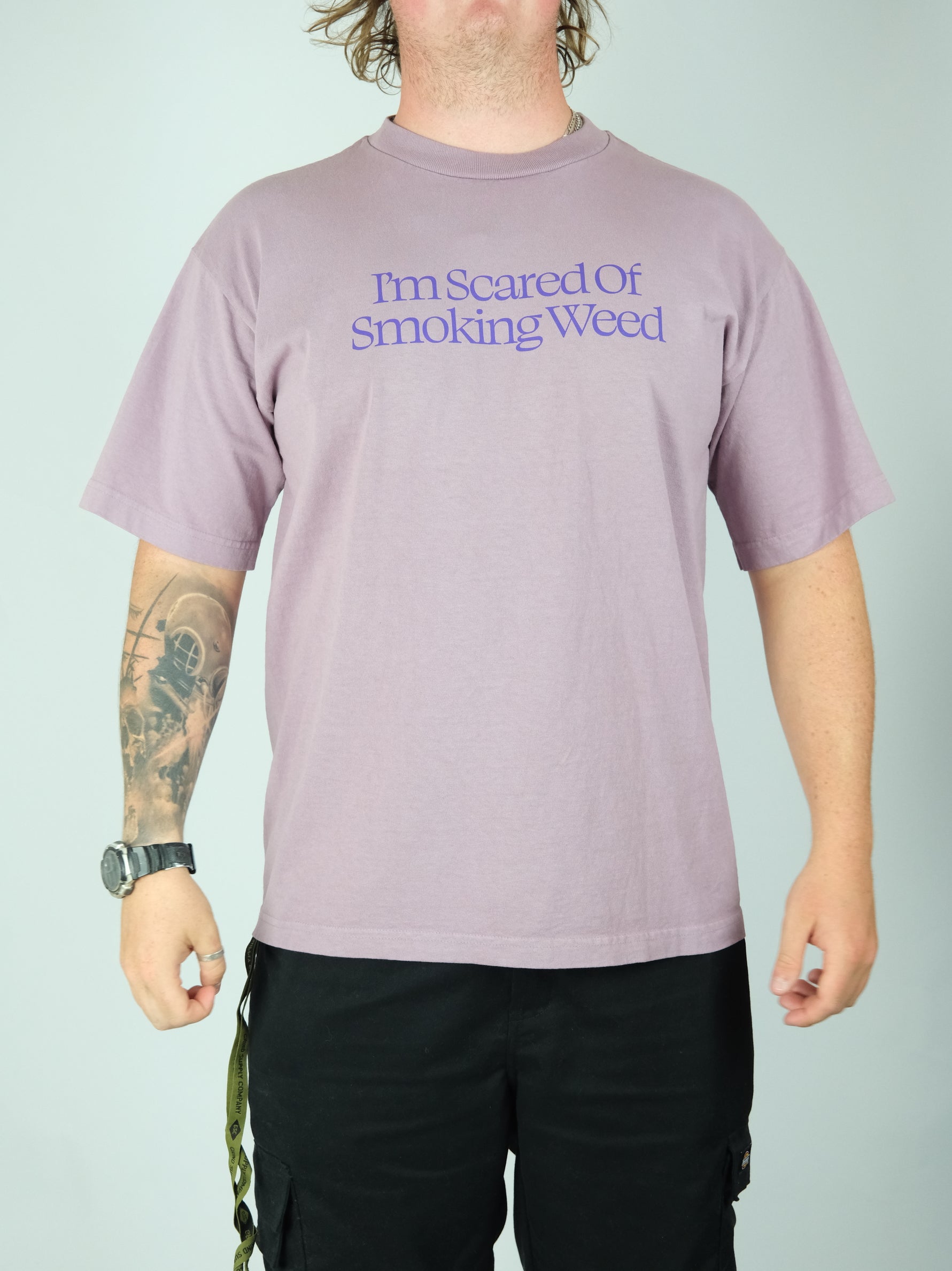 Jacuzzi unlimited- scared ultra heavy weight tee shirt – grape washed