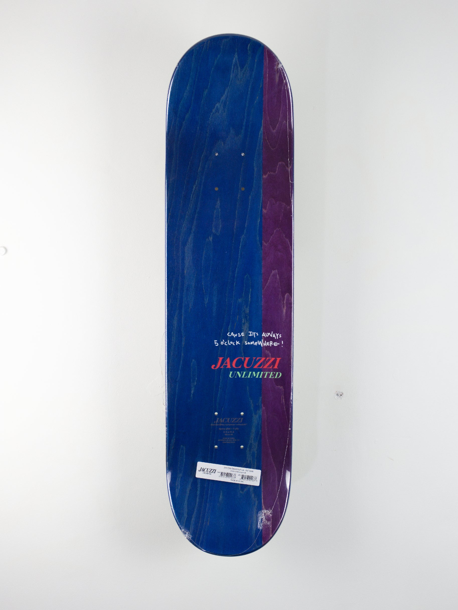 Jacuzzi unlimited - ’secret formula’ john dilo pro skateboard deck - 8.00