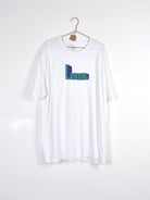 Labor - building t shirt - white - xl last white t-shirt blue