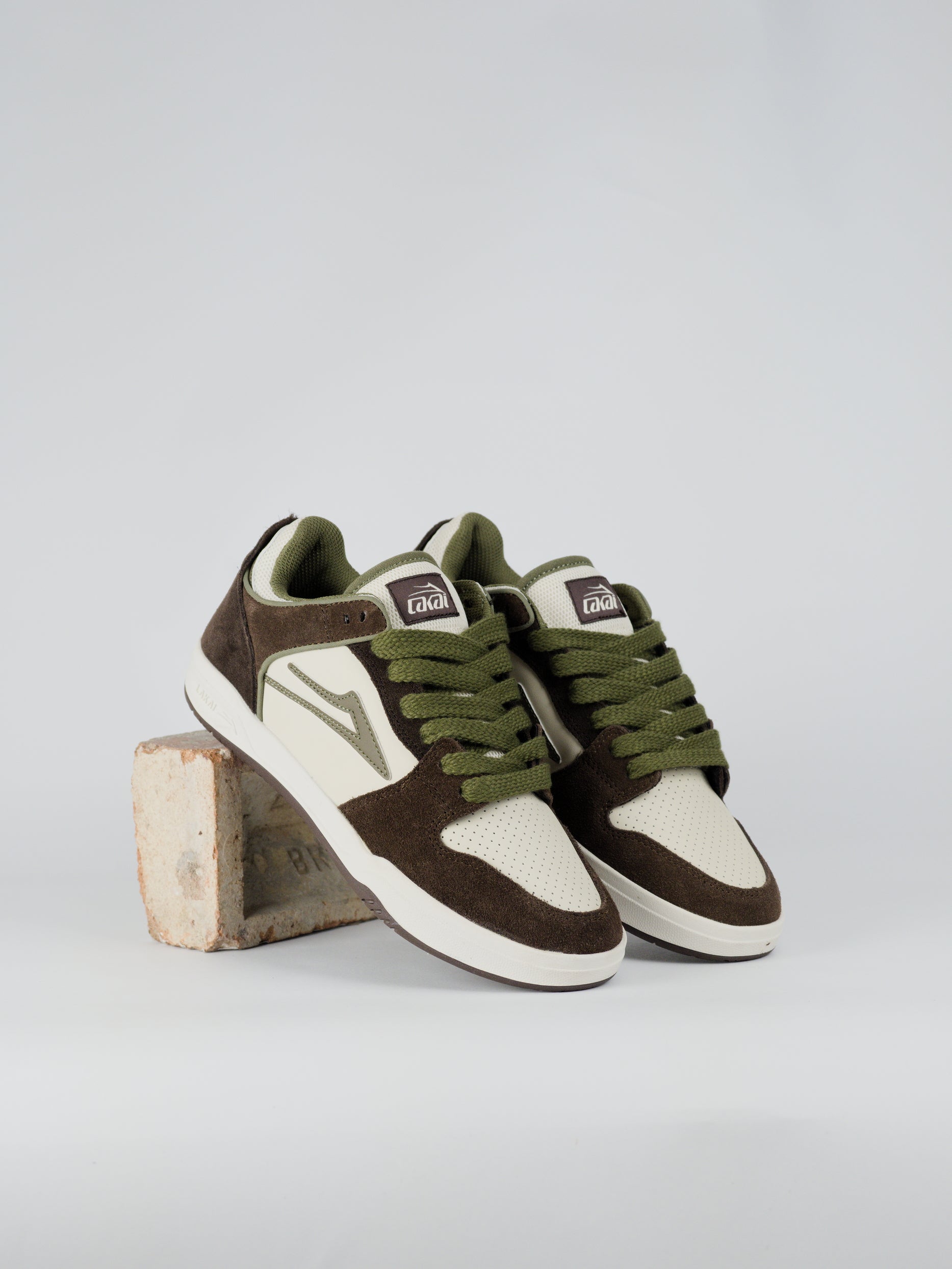 Lakai - telford low skate shoe - chestnut brown khaki